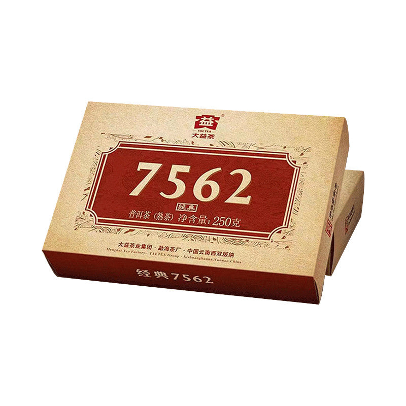 TAETEA Classic 7562 * 2022 Menghai Dayi Pu-erh Tea Puer Brick Ripe Pu'er 250g