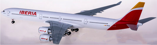 1:200 38CM Hogan IBERIA AIRBUS A340-600 Passenger Airplane ABS Plastic Model
