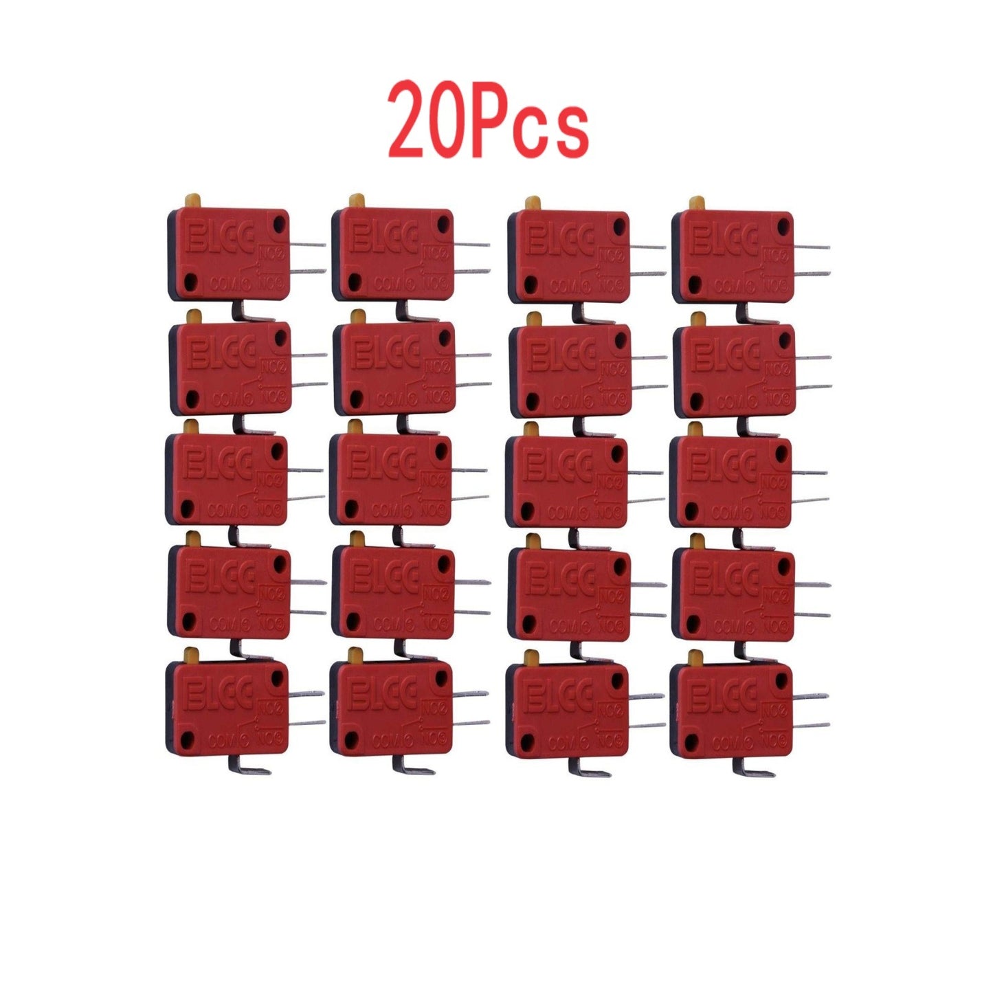 10/20Pcs Red New 3 Pin Microswitch Push Button For Arcade Mame Jamma Games F