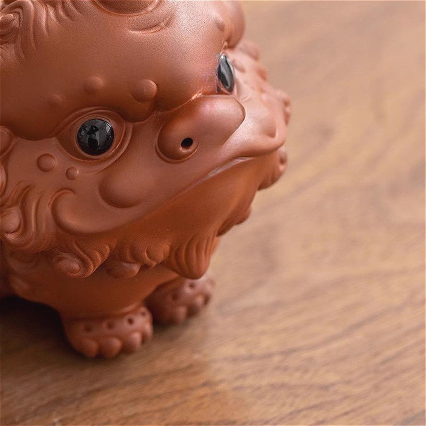 Purple Sands Lion Tea Pet 8.7cm 3.5in Kung Fu Tea Set Decoration Tea Ceremony