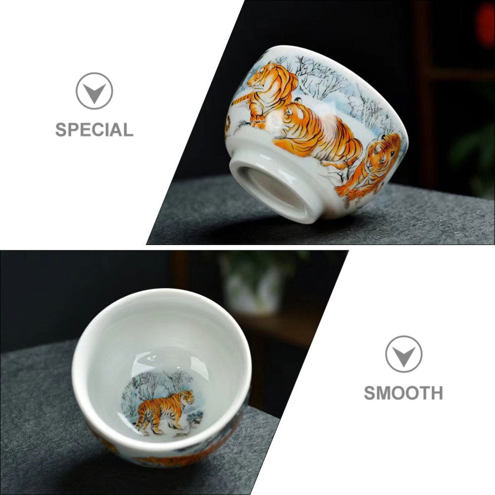 Tea Cup Cappuccino Cups Teacup Chinese Zisha Gai Wan Office Set Porcelain