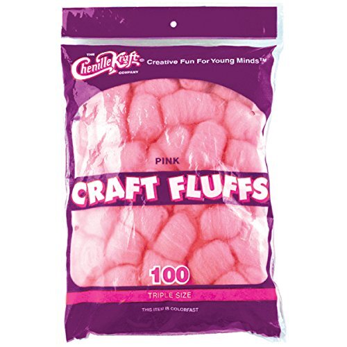 Creativity Street 100 Pack Pink Craft Fluffs, 4 oz