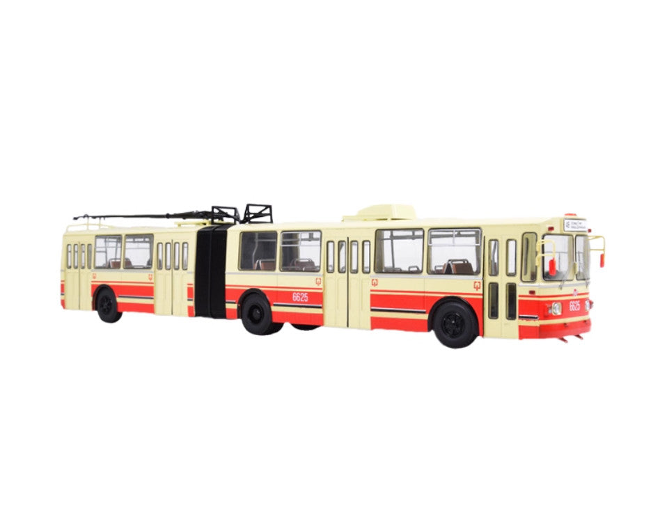 1:43 SSM Moscow ZIU-683 Articulated Trolleybus City Bus Vehicles Diecast Model