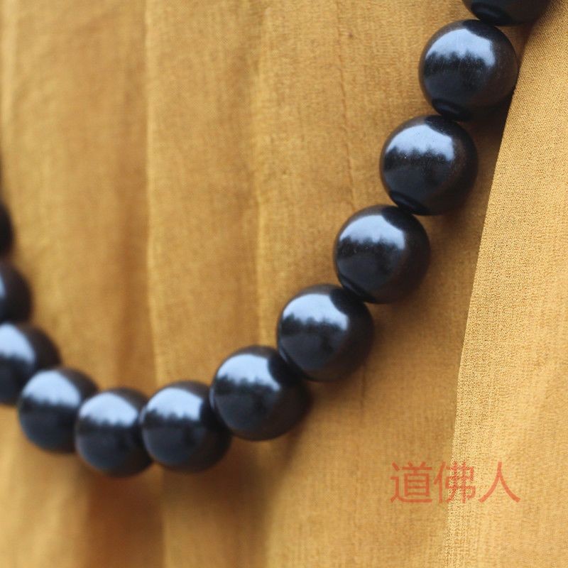 15mm 108 Ebony/Zitan Beads - Large Buddhist Mala Necklace Handheld