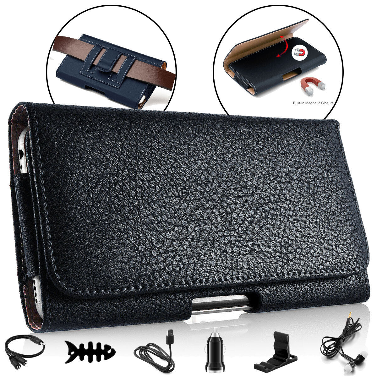 For Google Pixel 6 / 6a / 6 Pro Leather Case Belt Clip Holster Pouch holder