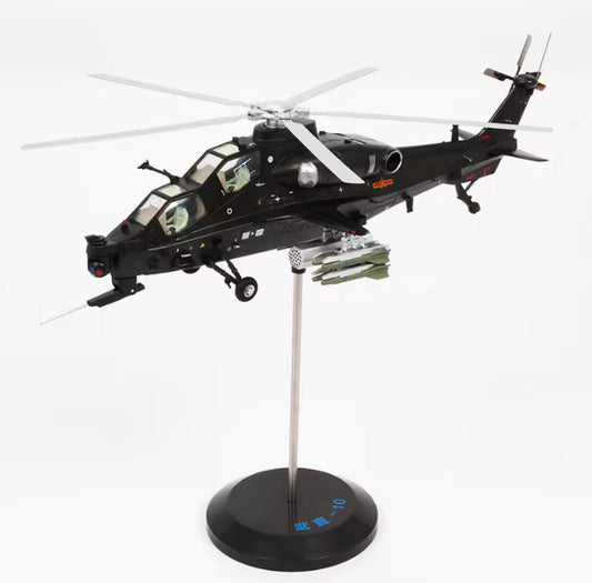 1:48 34CM Terebo China Armed Z-10 Helicopter Airplane Diecast Aircraft Model