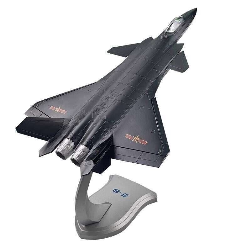 1:60 35CM J-20 Stealth Fighter Plane Diecast Military Aircraft Airplane Model