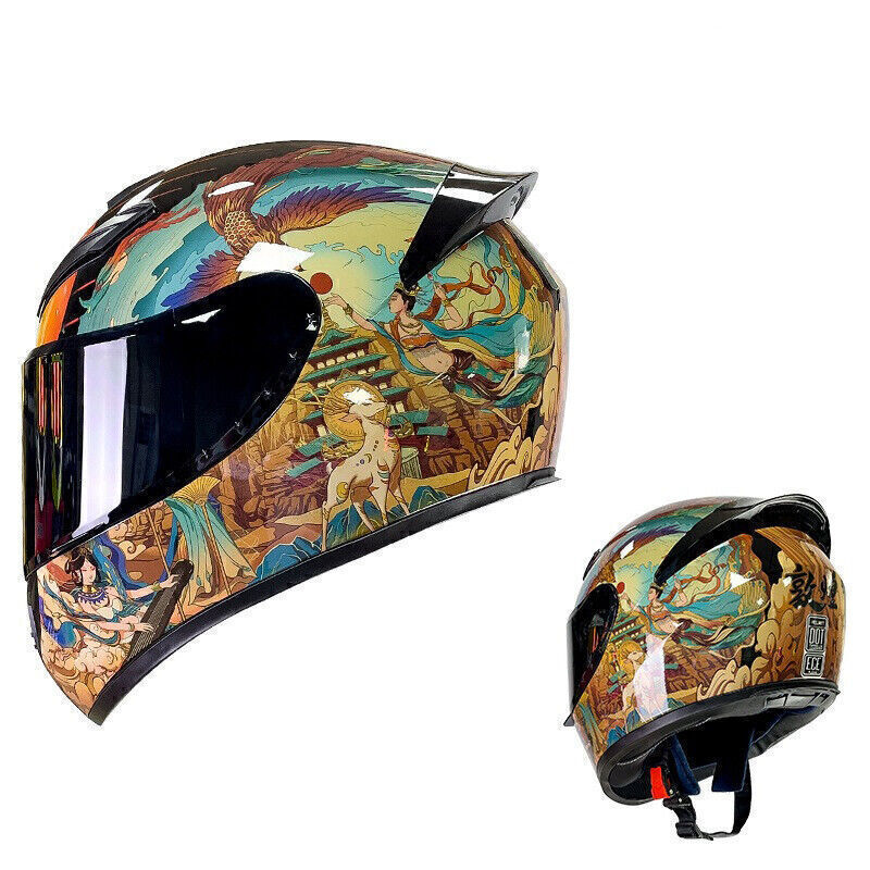 Motorcycle Helmet Full Face Racing Helmet DOT ECE Approved Fashion Riding Helmet