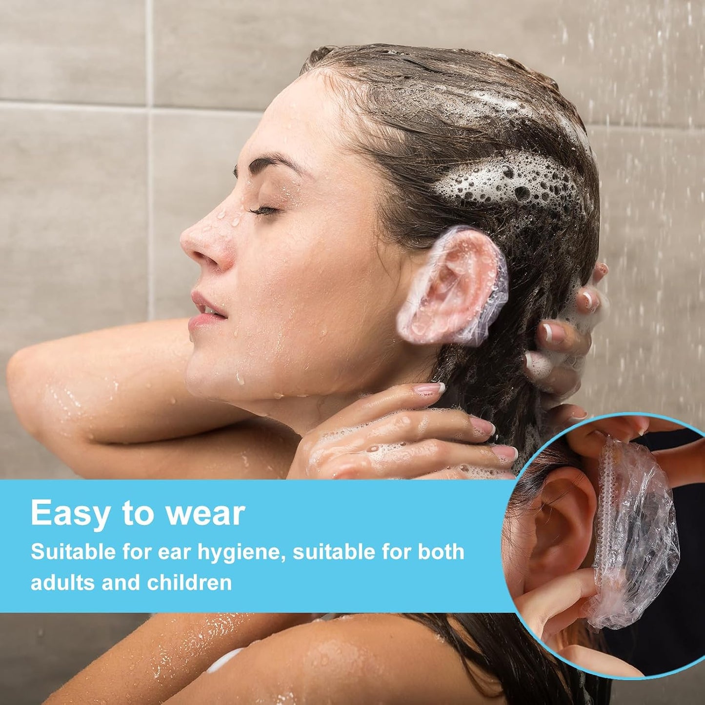 500X Clear Disposable Ear Protectors Waterproof Ear Covers for Hair Dye Bathing