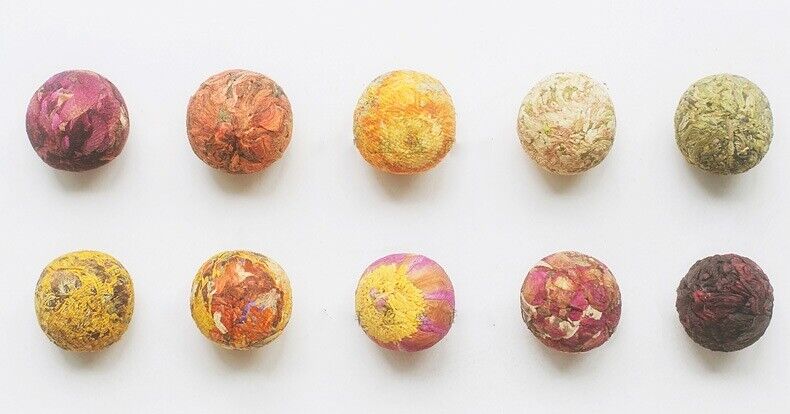 Handmade 10 Type Chinese Yunnan Mix Blooming Tea Ball Flowering Buds 500g