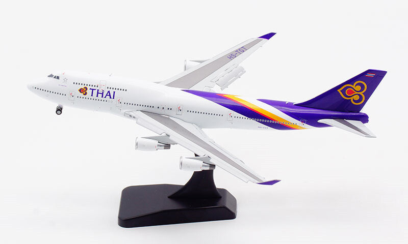JC Wings THAI FOR BOEING B747-400 HS-TGT FLAPS DOWN 1/400 Plane Pre-built Model