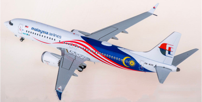 1:200 JC Wings Malaysia Airlines B737 MAX 8 Airplane Diecast Aircraft Model