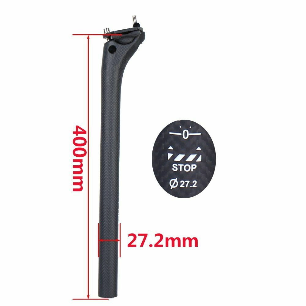 Carbon Fiber Seat Post MTB/Road Bike Seatpost 27.2/30.9/31.6mm Offset 20mm Light
