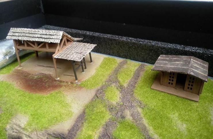 PMA WWII scenes the battle of malinowo Village platform 4 1/72 resin MODEL TANK