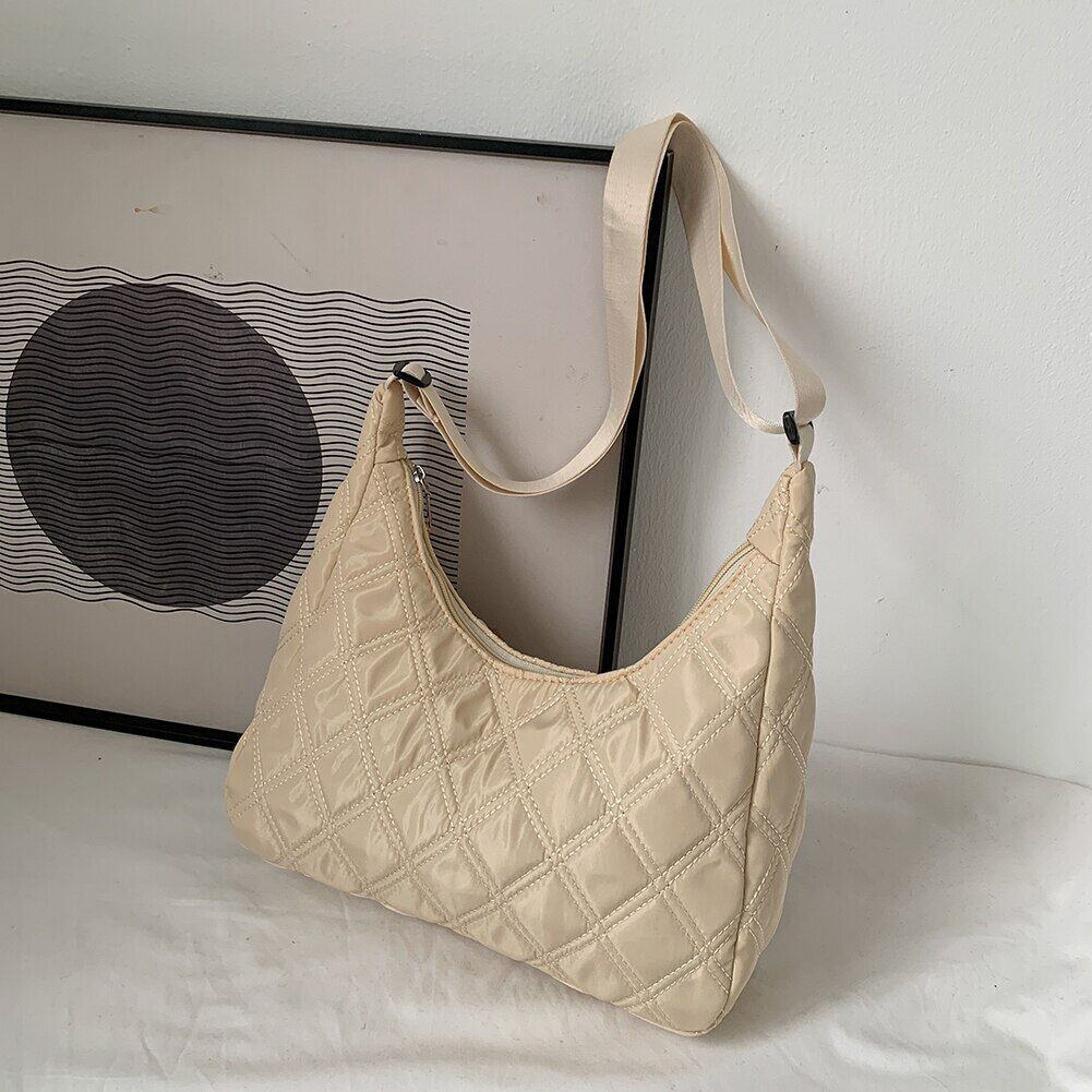 Pattern Shoulder Bag Cotton Handbag Women Tote Bags Padded Ladies Bag