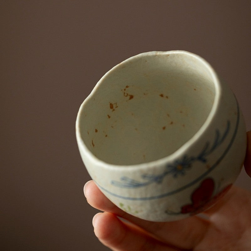 China Tea Cup Ceramic Master Cup 100ml Chinese Kungfu Tea Cup Handpainted Cups