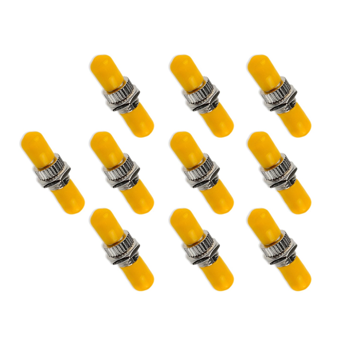 10 Pcs Fiber Optic Adaptor ST to ST Singlemode Single Cable Connector Coupler F