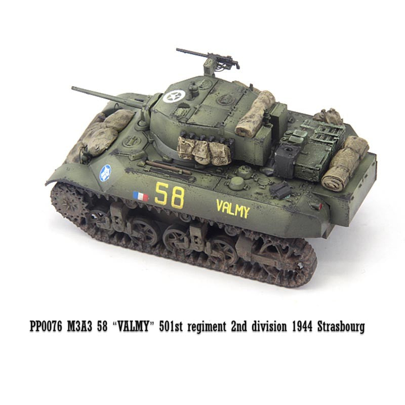 S-Model 1/72 Free French 501st Tank Regiment M3A3 Tank Valmy Finished Model-