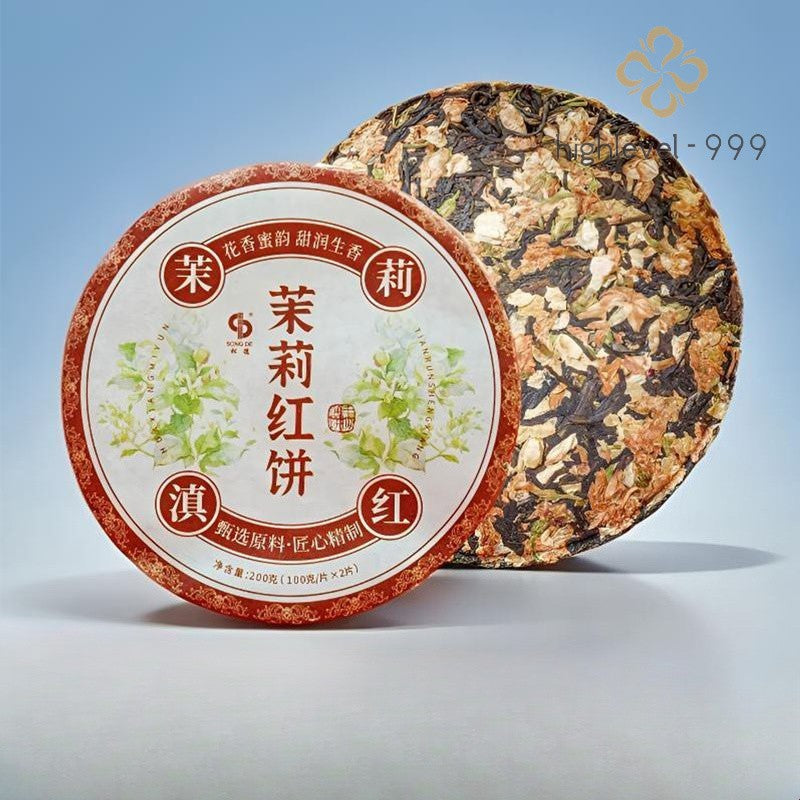 200g Yunnan Fengqing Dianhong Tea Cake Jasmine Ancient Tree Black Tea