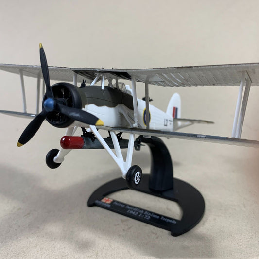 1/72 WWII British Navy Fairey Swordfish Aircraft Model Airplane High Restoration