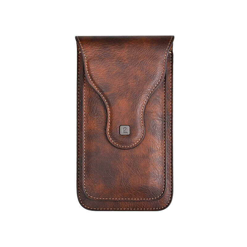 Men Retro PuLeather Waist Belt Hanging Phone Bag Cell Phone Holster Case Durable