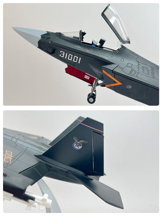 1:48 36CM China J-31 Gyrfalcon Stealth FC-31 Fighter Plane Diecast Model