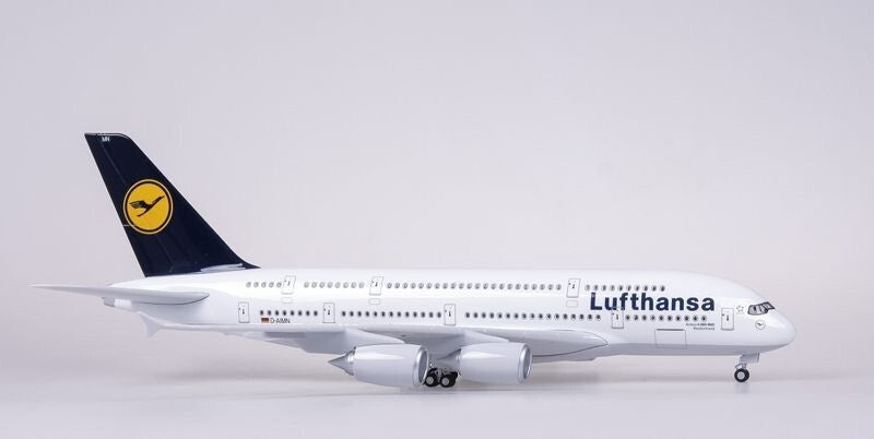 46CM 1:160 Lufthansa AIRBUS A380 Passenger Airplane Landing Gear Resin Model