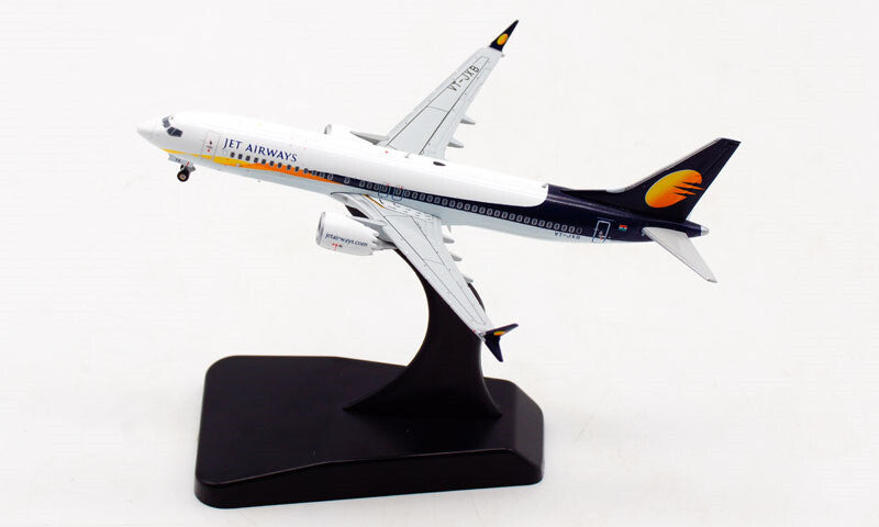 JC Wings Jet Airways India For Boeing B737 MAX8 VT-JXB 1:400 plane Pre-built