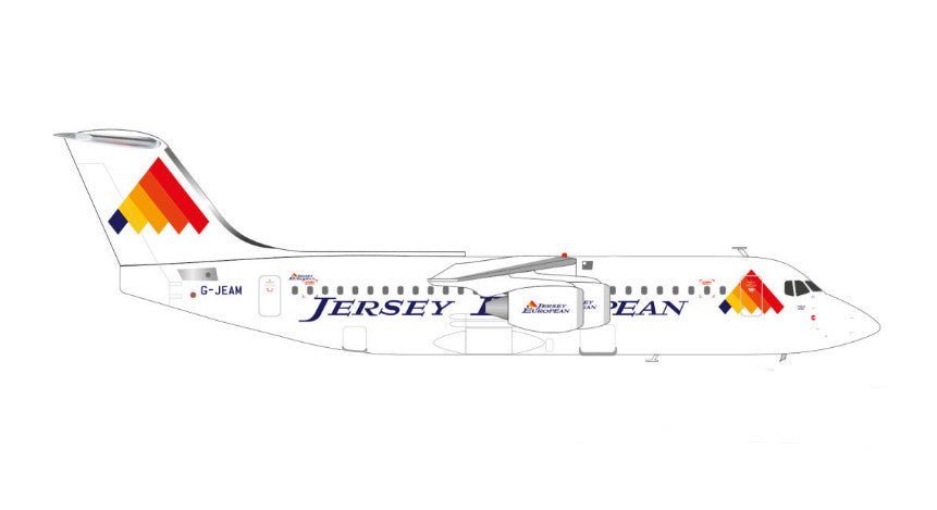 1:200 Herpa Jersey European BAe 146-300 Passenger Plane Diecast Aircraft Model
