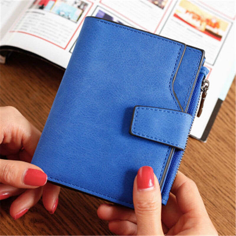 Ladies Billfold Female Purse Cash Clip Leather Multi-card Clamps Women's Wallet