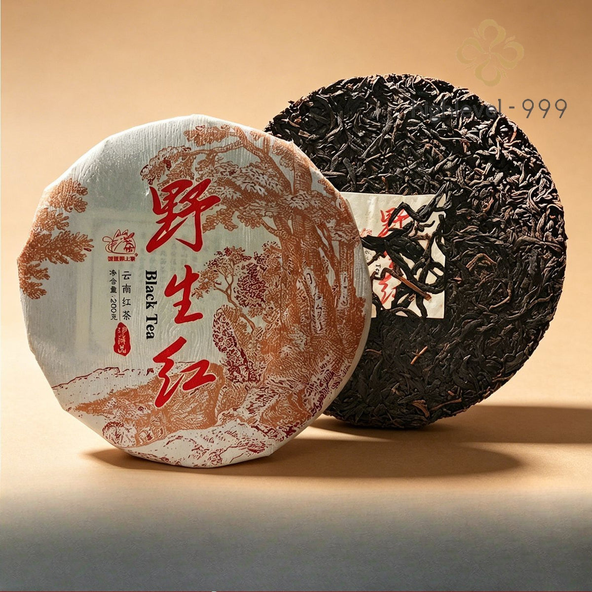 357g Yunnan Fengqing Wild Ancient Tree Black Tea Tea Cake