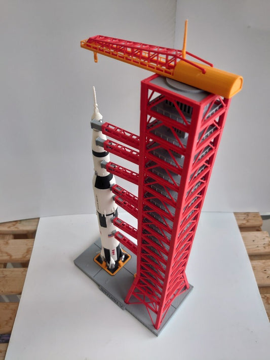 1/400 Scale Launching Tower Frame Model 3D Build Painted for NASA Saturn V