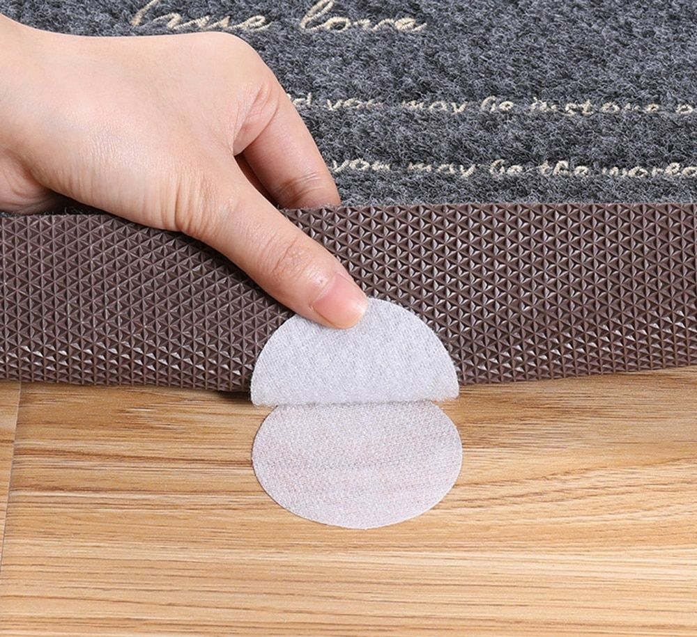 20pcs/10 Pairs Anti Curling Carpet Tape Rug Gripper Secure Sheets Corners Flats