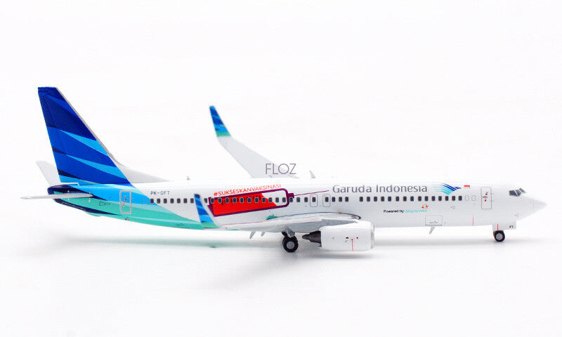 JC Wings Garuda Indonesia B737-800 PK-GFT SUKSESKANVAKSINASI 1/400 Plane Model