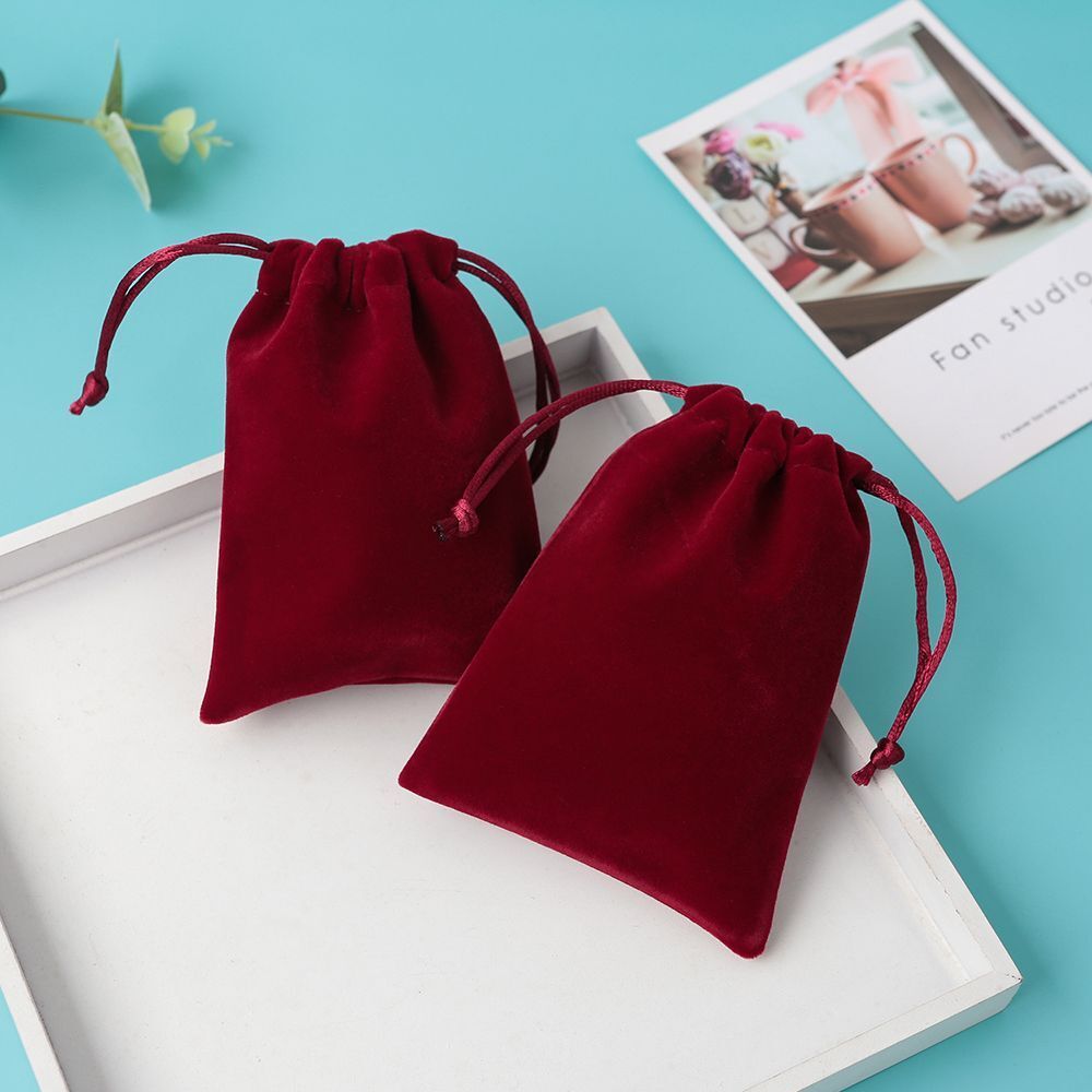 Jewelry Pouches 5Pcs Velvet Gift Packing Drawstring For Wedding Party Candy Bags