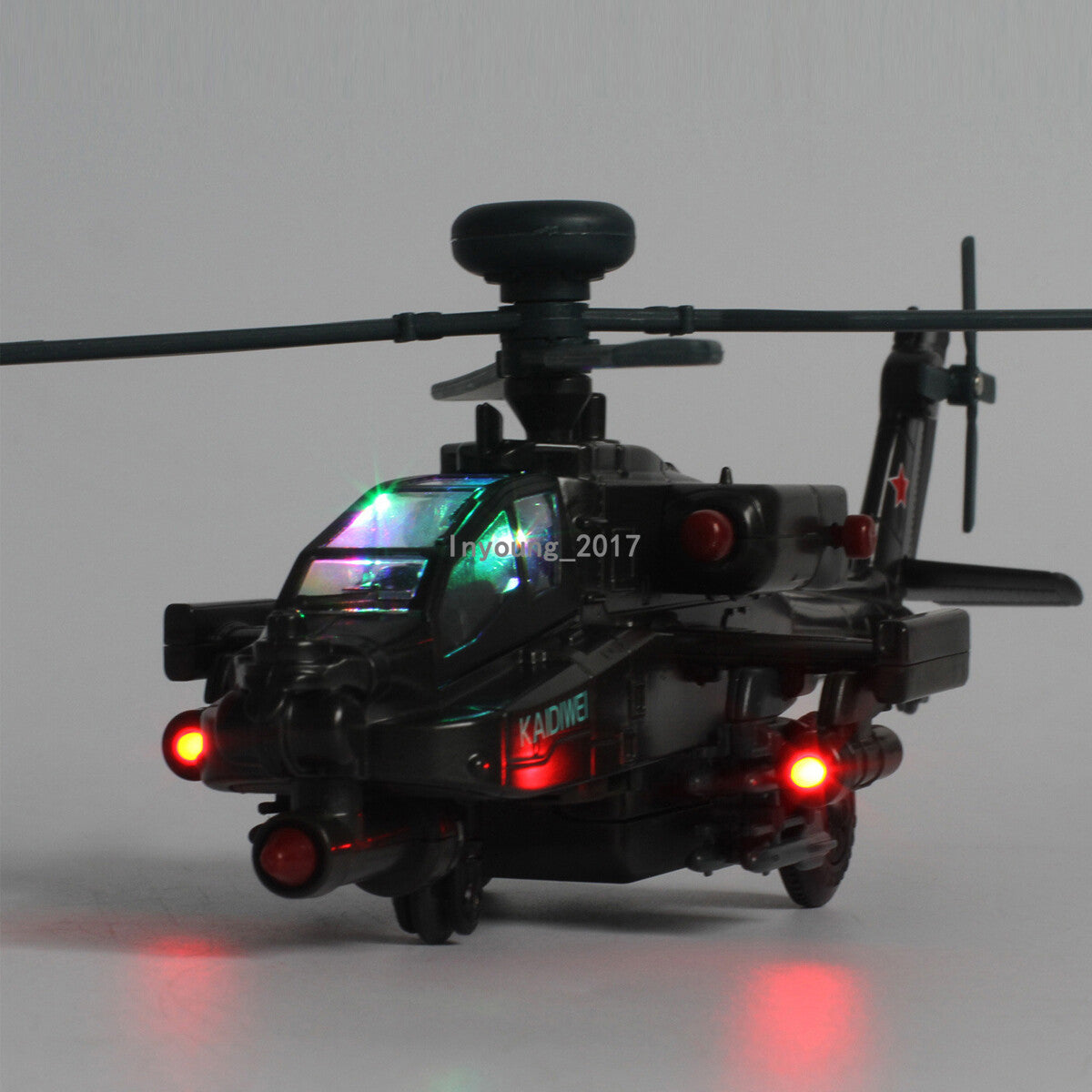 1/64 Boeing AH-64D Apache Helicopter Model Metal Diecast Toy Plane for Kids