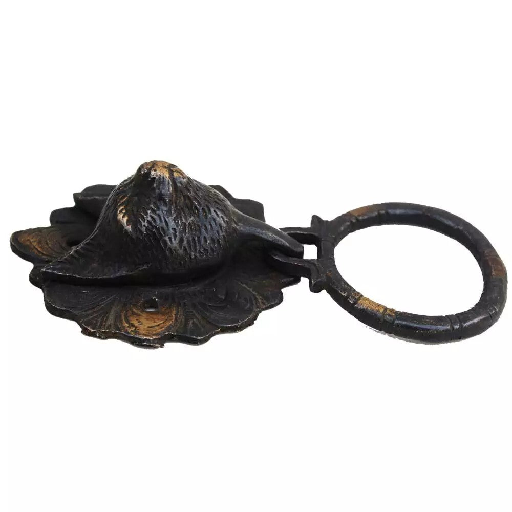 Antique Look Brass Cat Look Door Knocker Ring Door Bell Home Decor