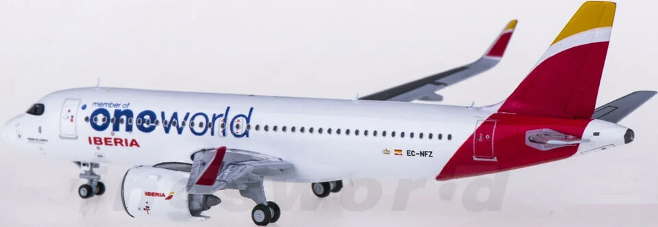 1:400 JC Wings IBERIA One World AIRBUS A320neo Passenger Airplane Diecast Model