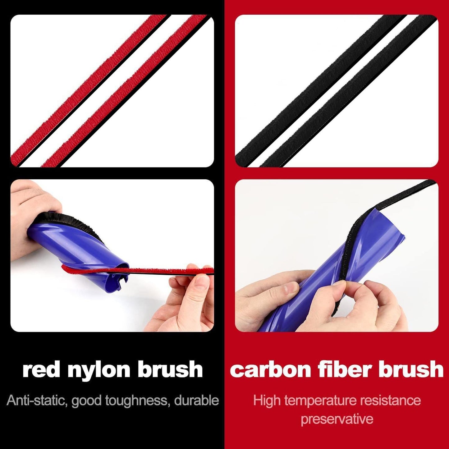 4Pcs Plush Strips For Dyson V6 V7 V8 V10 Vacuum Cleaner Third-Party Rolling Part