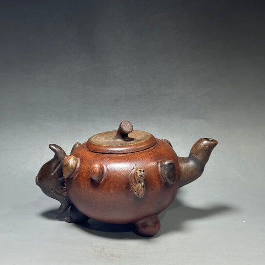 Chinese Yixing Zisha Clay Handmade Exquisite Teapot (百果壶 底款:蒋蓉)
