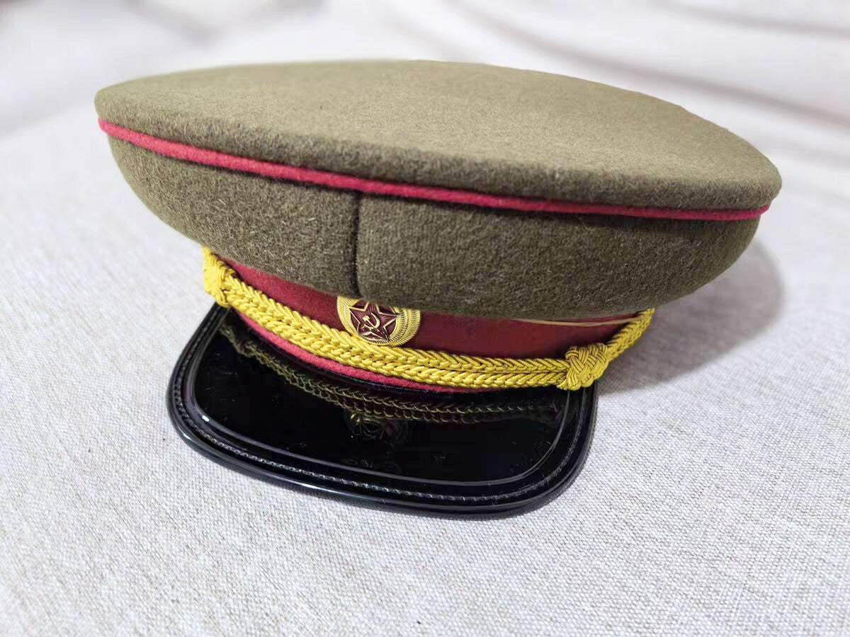 WW2 Soviet Army Officer's Cap Hat USSR Military Cap Wool Size L/58cm