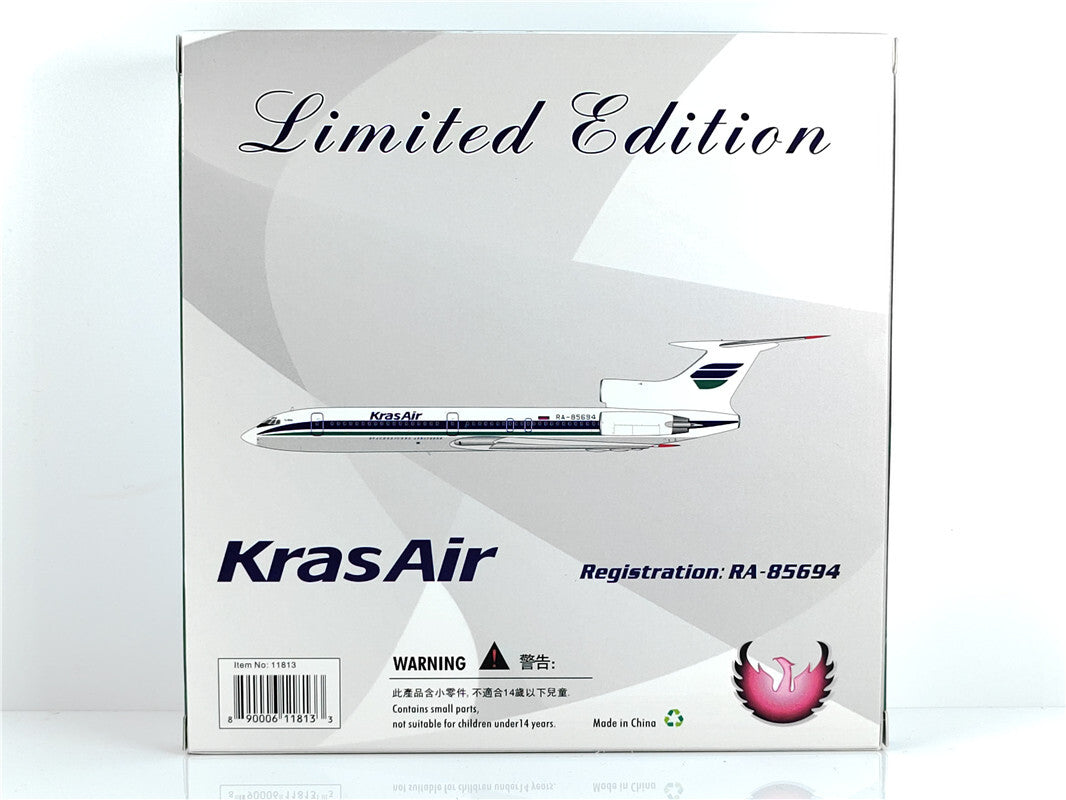 1:400 Phoenix Kras Air Tupolev Tu-154M Airplane Diecast Aircraft Plane Model