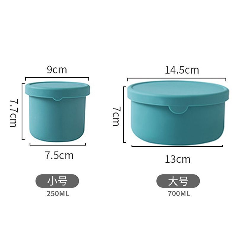 Food Storage Container Silicone Reusable W/ Airtight Lid Snack Lunch Bento Boxes