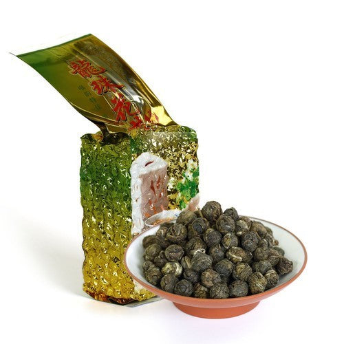 250g Premium Jasmine Dragon Pearl Loose Leaf Chinese Green Tea Hand Roll
