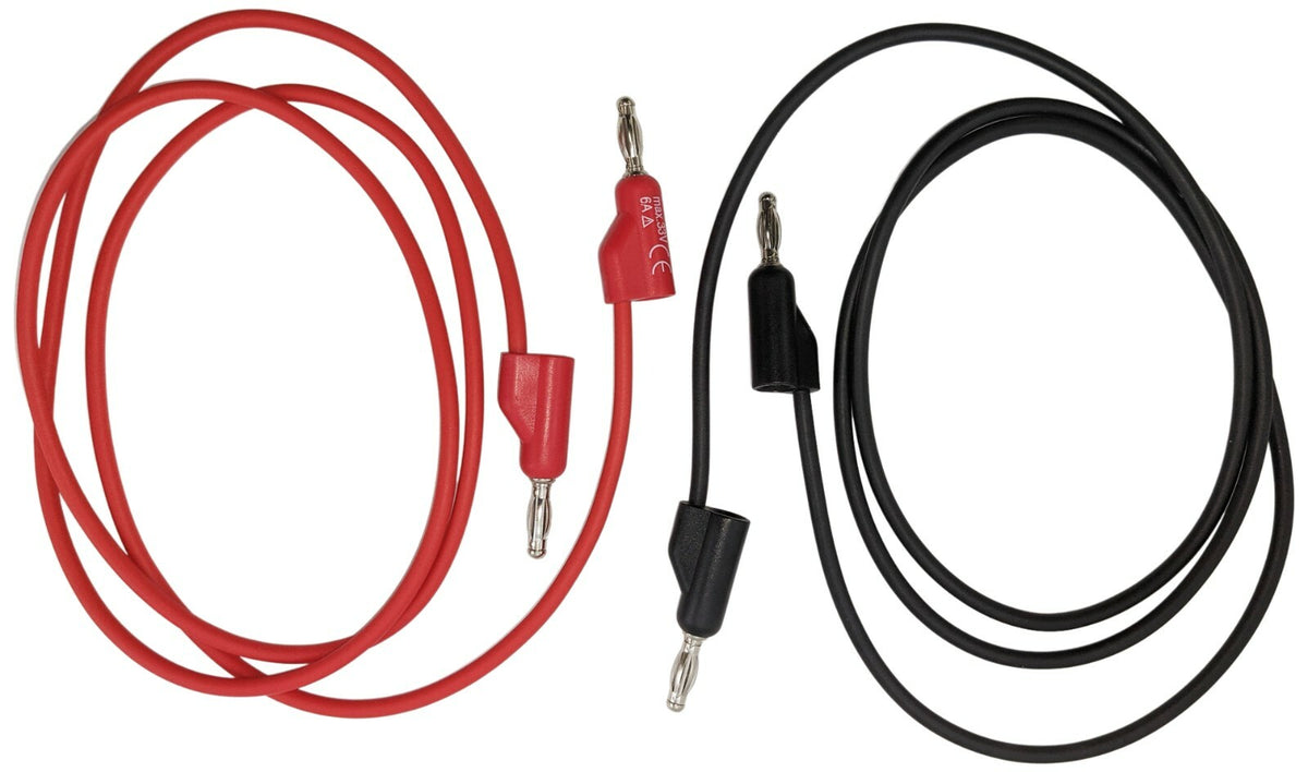 36-inch Banana to Banana Test Lead Set (Includes 1 Red & 1 Black), Stackable