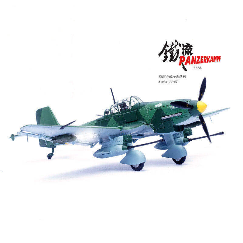 1/72 Stuka JU87G1 1st Dive Bomber Battalion 10th Anti-tank Squadron Alloy Model