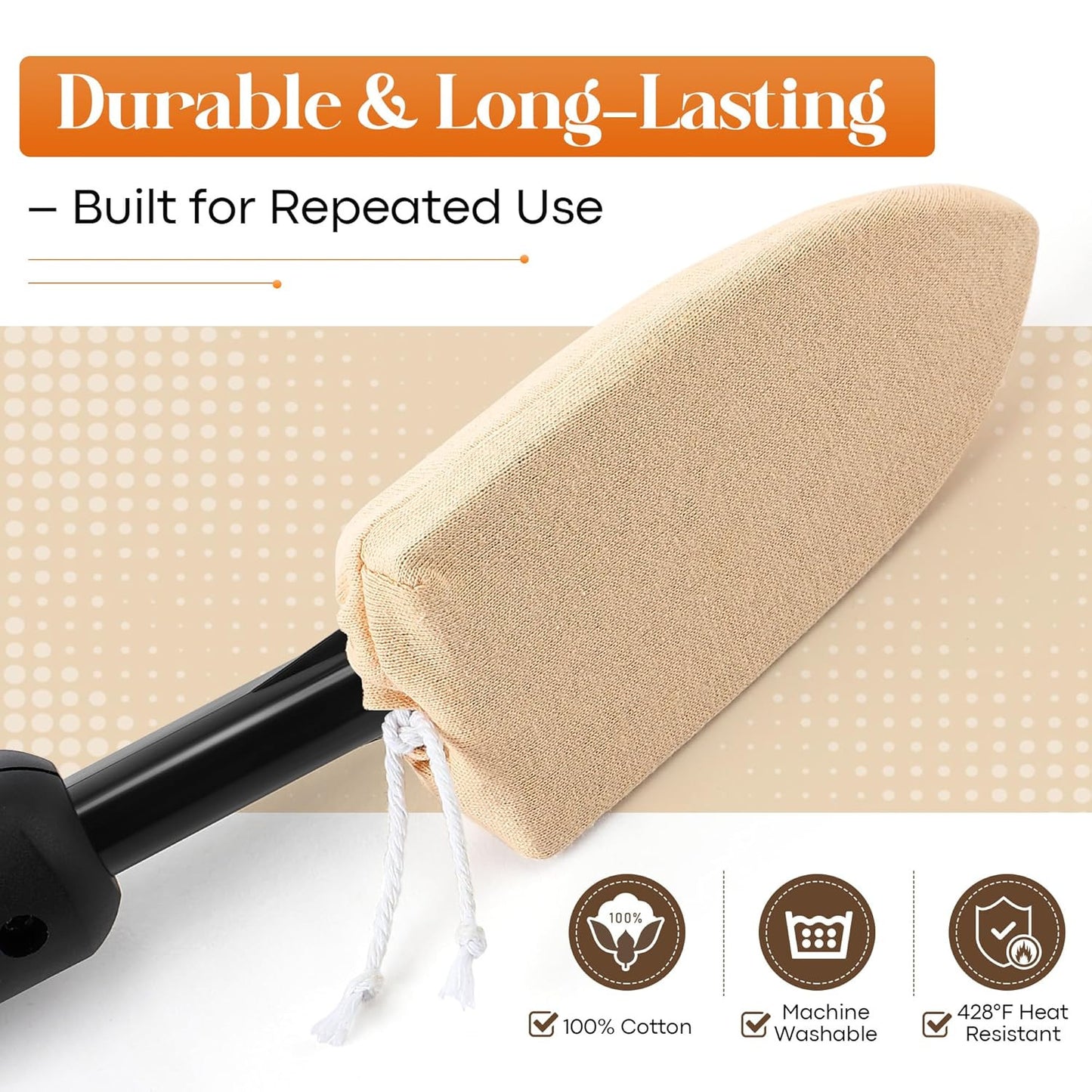 4 Pack Cotton Sock for Sealing Iron, Cotton Socks for Edge Banding Iron, Heat Re