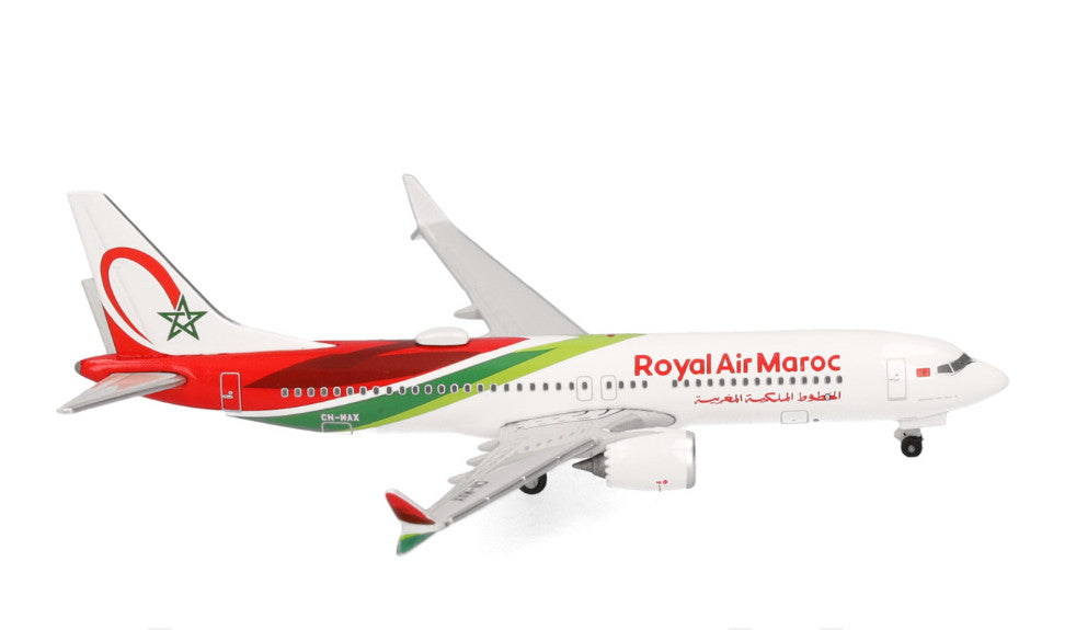 1:500 Herpa Royal Air Maroc Boeing 737 MAX 8 Passenger Airplane Diecast Model