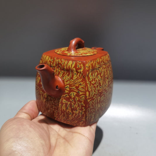 Chinese Yixing Zisha Clay Handmade Exquisite Kung Fu Tea Teapot 品名:四方壶 低款:吕尧臣