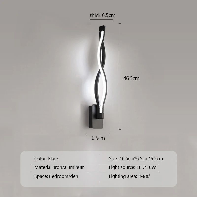 LED Wall Lamp Modern Minimalist Home Indoor Living Room Sconce Light Decorations